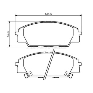 Колодки тормозные перед HONDA CIVIC EN 06-12 AKEBONO