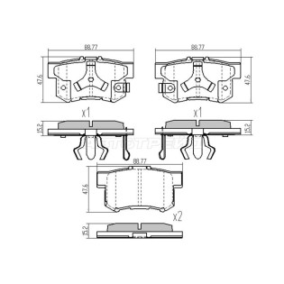 Колодки тормозные зад HONDA ACCORD CU#/ CR-V RD4/8 (с крепежом в поршень суппорта) SAT