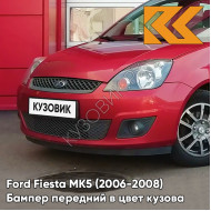 Бампер передний в цвет кузова Ford Fiesta MK5 (2006-2008) рестайлинг NDTA - COLORADO RED - Красный